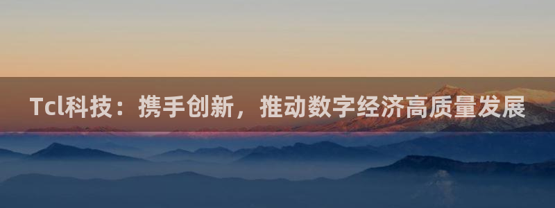 Tcl科技：携手创新，推动数字经济高质量发展